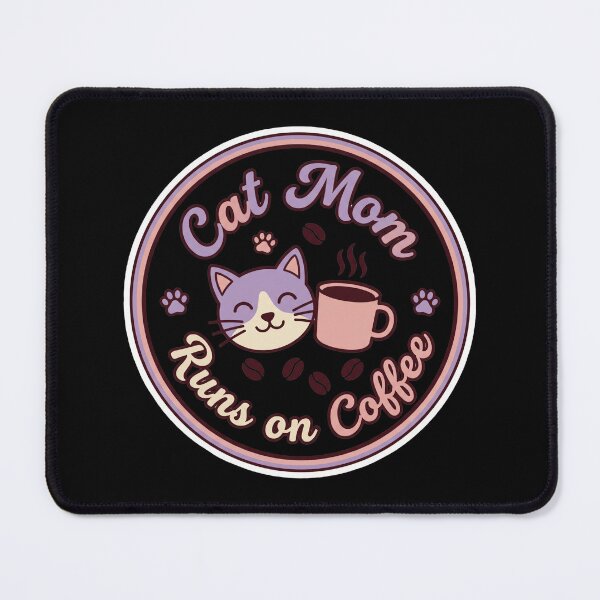 Item preview, Cat Mom Runs on Coffee Sticker designed and sold by Sketchlegacy.