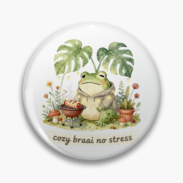 Item preview, Cozy Frog Braai No Stress designed and sold by Cozy Chaos Studio Co.