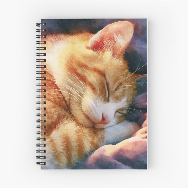 Item preview, Content Orange Cat Curled Up Sleeping Peacefully Cozy Warm Art designed and sold by Drissakembili.