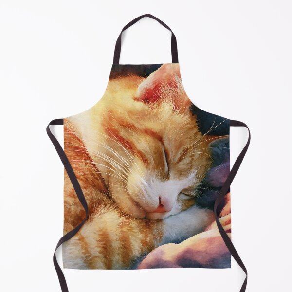 Item preview, Content Orange Cat Curled Up Sleeping Peacefully Cozy Warm Art designed and sold by Drissakembili.