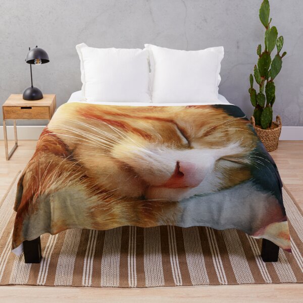 Item preview, Content Orange Cat Curled Up Sleeping Peacefully Cozy Warm Art designed and sold by Drissakembili.