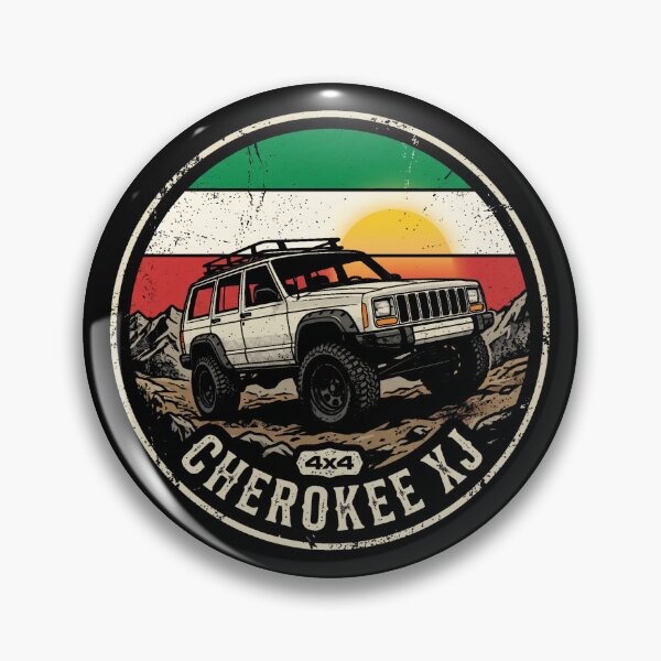 Item preview, Cherokee XJ White Off Road 4x4 Italy Flag Retro Sunset designed and sold by Off-Road-Zone.