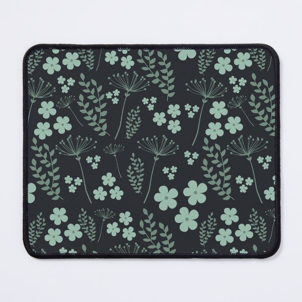 Item preview, Scandinavian Floral Pattern | Sage Green Dark Wildflowers Seamless Botanical designed and sold by Dino-Lune.