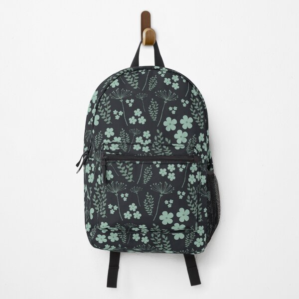 Item preview, Scandinavian Floral Pattern | Sage Green Dark Wildflowers Seamless Botanical designed and sold by Dino-Lune.