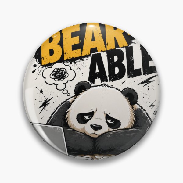 Item preview, Unbearable Funny Tired Panda designed and sold by BagFactoryUK.