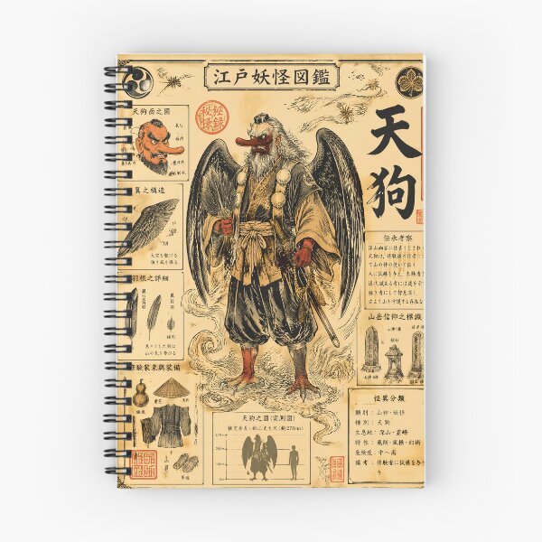 Item preview, Japanese Tengu Art – Mythical Mountain Monk Illustration designed and sold by kaxymax.