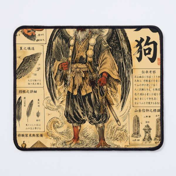 Item preview, Japanese Tengu Art – Mythical Mountain Monk Illustration designed and sold by kaxymax.