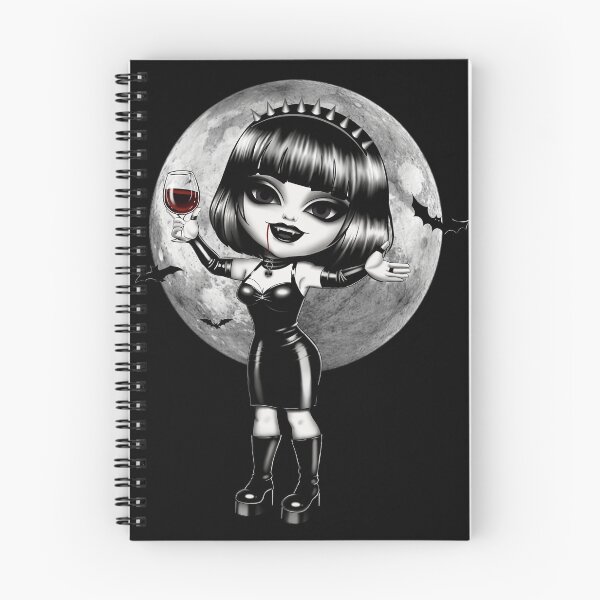 Item preview, Gothic Chibi Ossi Drinking Wine - Creepy Cute Vampire Girl designed and sold by Ossidiana..
