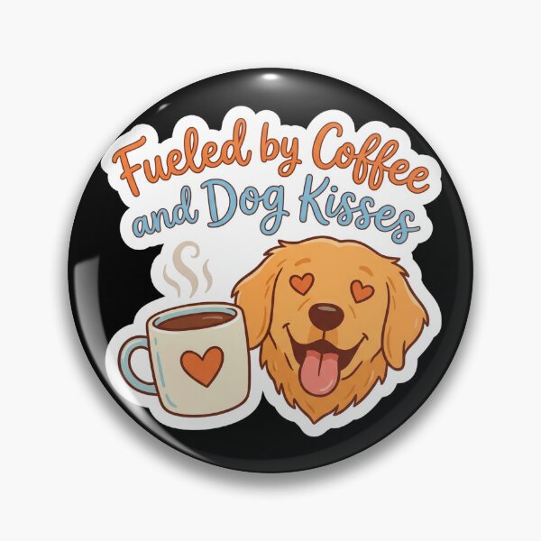 Item preview, Fueled by Coffee and Dog Kisses Sticker  designed and sold by Sketchlegacy.