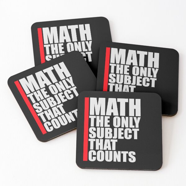 Item preview, Math The Only Subject That Counts Funny Nerd Pun Quote designed and sold by shirt-o-mat.