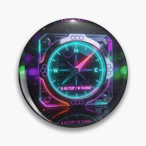 Item preview, Neon Compass Design designed and sold by Heavens Blueprint & Designs.