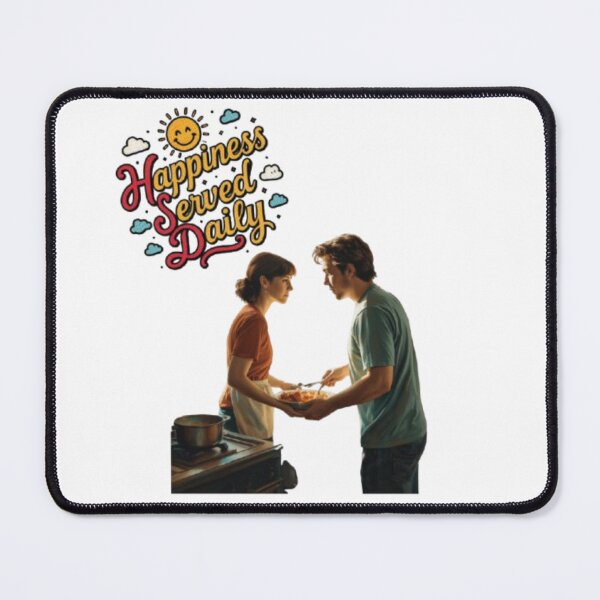 Item preview, Whimsical Kitchen Quote Happiness Served Daily Romantic Print designed and sold by Miheerala.