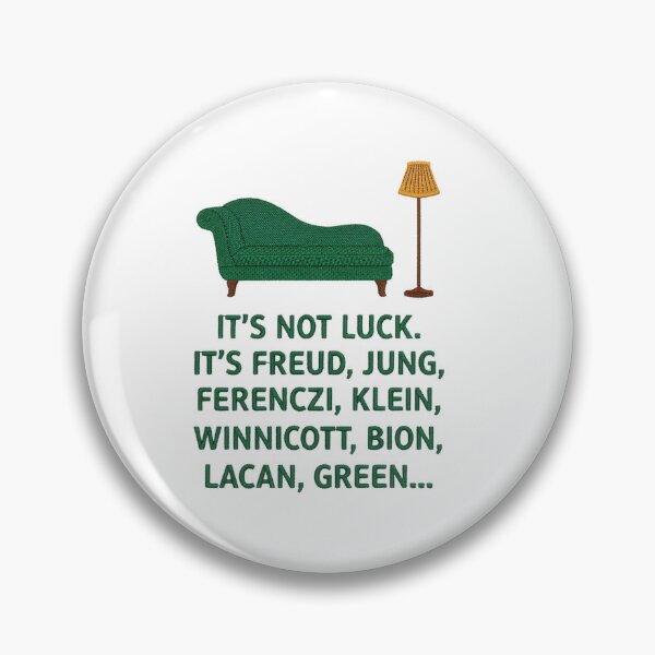 Item preview, It's Not Luck, It's Psychology – Therapist & Psychoanalysis Embroidery Design designed and sold by just-quotes.
