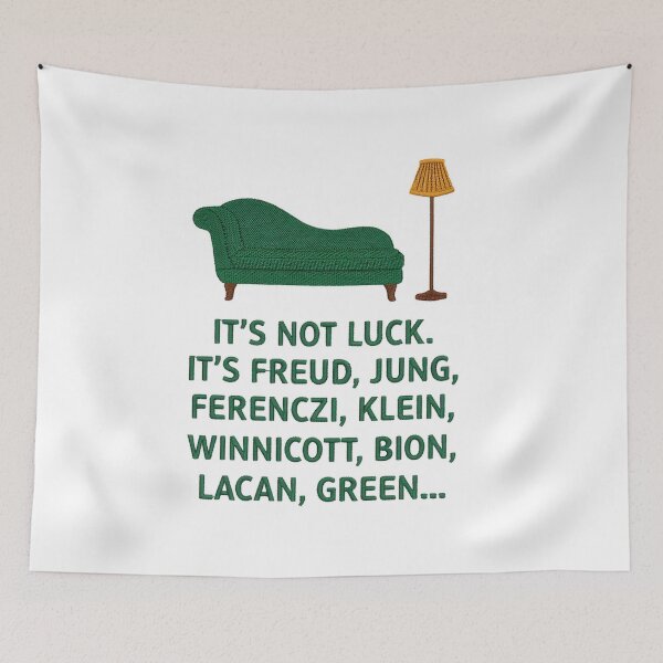Item preview, It's Not Luck, It's Psychology – Therapist & Psychoanalysis Embroidery Design designed and sold by just-quotes.