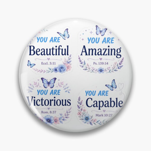 Item preview, Christian Encouragement Sticker Set for Women - You Are Beautiful Amazing Victorious Capable designed and sold by For His  Glory.