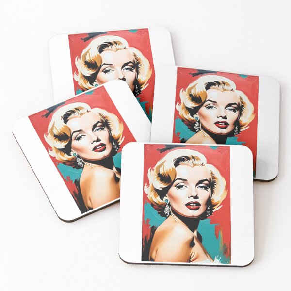 Artikelvorschau, Art - 1950s Hollywood Icon, Expressionist Pop Art Portrait on Red Background entworfen und verkauft von Beat-It.