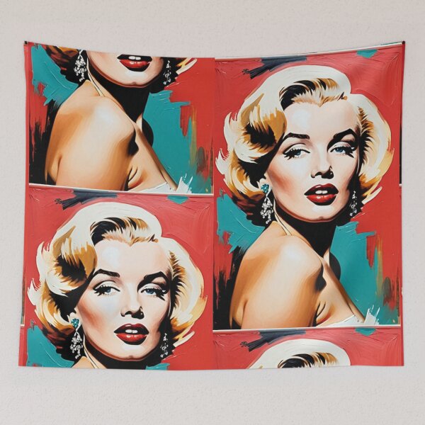 Item preview, Art - 1950s Hollywood Icon, Expressionist Pop Art Portrait on Red Background designed and sold by Beat-It.