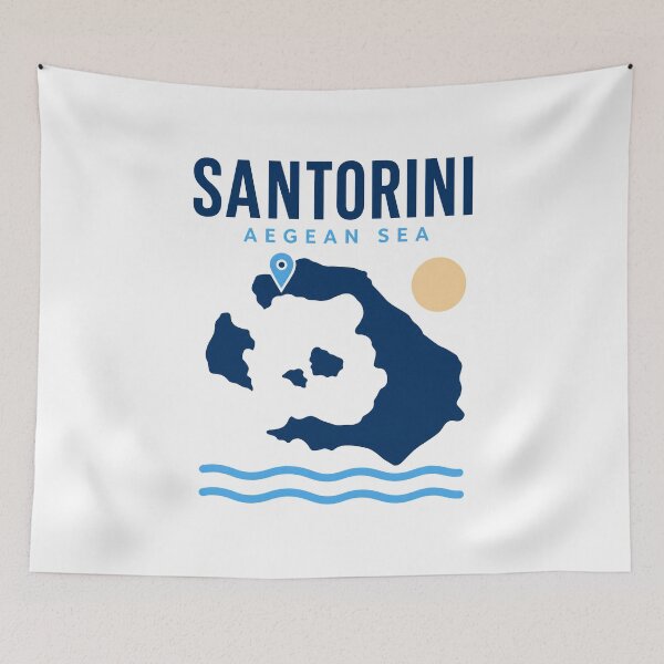 Item preview, Santorini Aegean Sea Holiday Souvenirs designed and sold by pirminio.