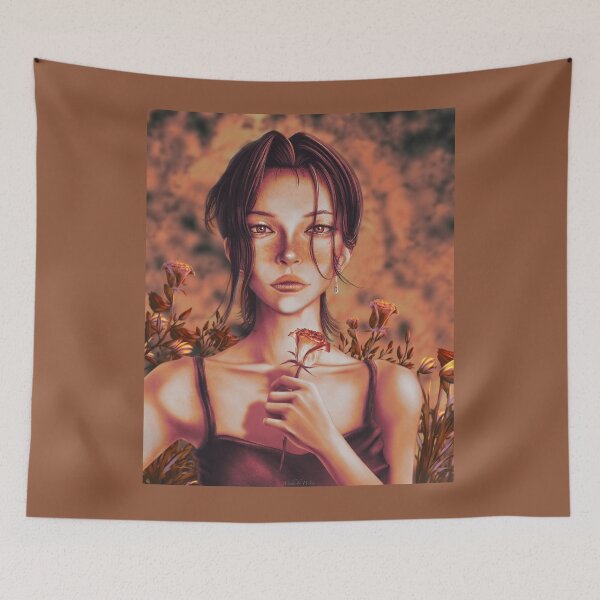Item preview, Beautiful girl holding a white rose in her hand designed and sold by Witseart.
