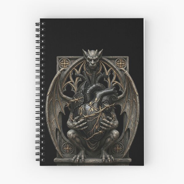 Item preview, Stone Gargoyle with Thorned Heart — Gothic Arch designed and sold by David Mateo ArtWorks.