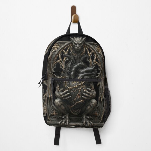 Item preview, Stone Gargoyle with Thorned Heart — Gothic Arch designed and sold by David Mateo ArtWorks.