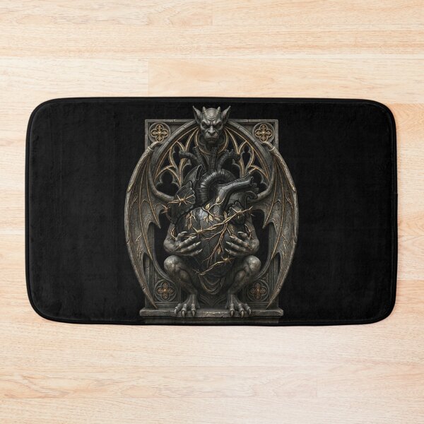 Item preview, Stone Gargoyle with Thorned Heart — Gothic Arch designed and sold by David Mateo ArtWorks.