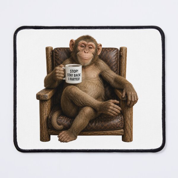 Item preview, Stay Back I Farted Monkey | Funny Coffee Monkey Humor Design designed and sold by HippyRikky.