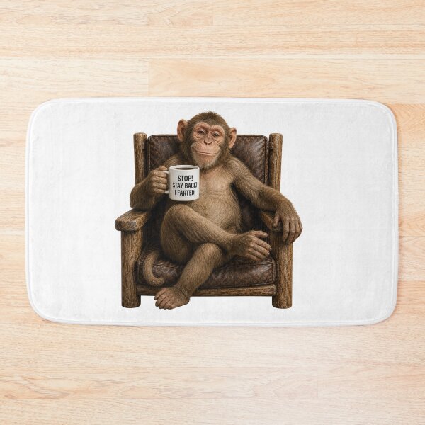 Item preview, Stay Back I Farted Monkey | Funny Coffee Monkey Humor Design designed and sold by HippyRikky.