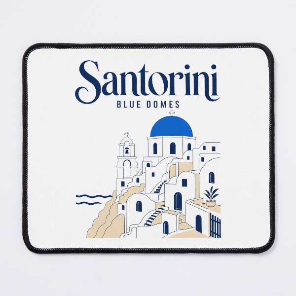 Item preview, Santorini Blue Domes Holiday designed and sold by pirminio.