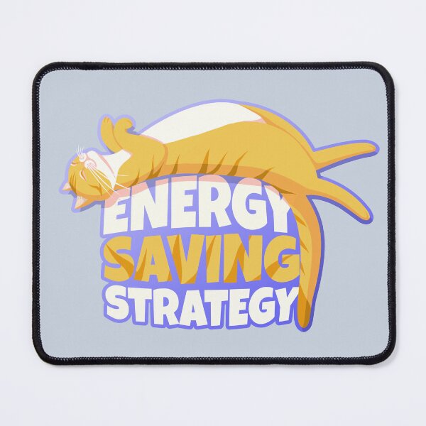 Item preview, Energy Saving Strategy - Funny Summer Cat designed and sold by Scolliecat.