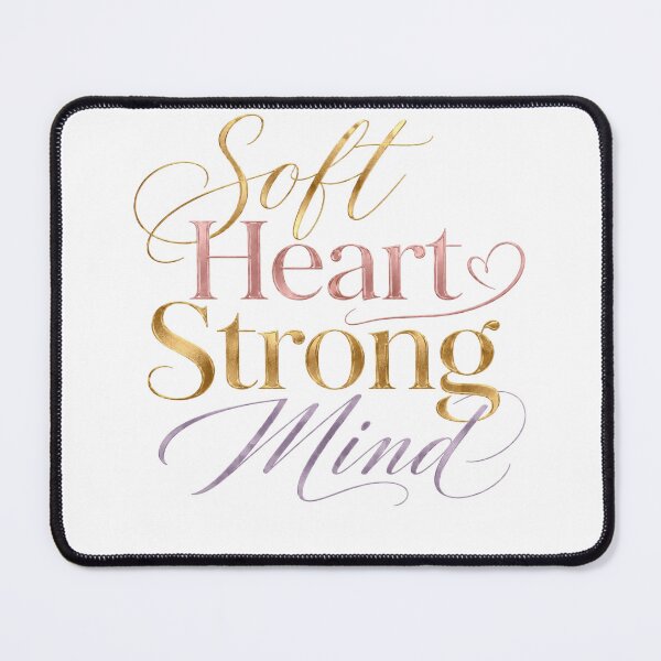 Item preview, Soft Heart Strong Mind Luxury Typography Sticker designed and sold by ModernMoodCo.
