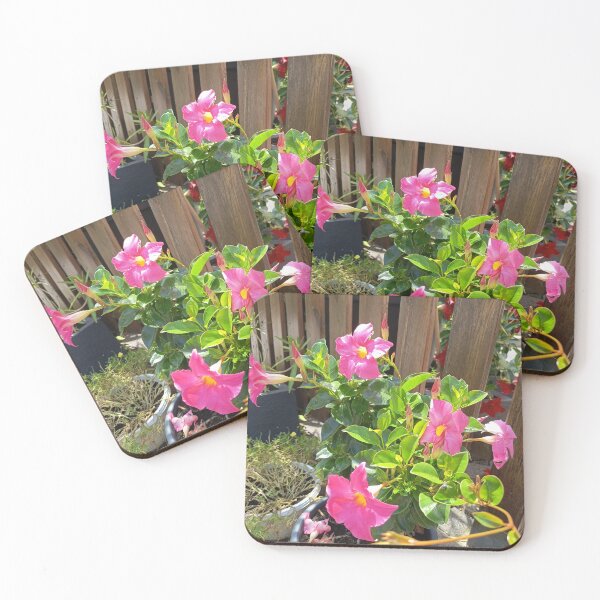 Item preview, Pink Mandevilla Garden Blooms designed and sold by PhuongVoArt.