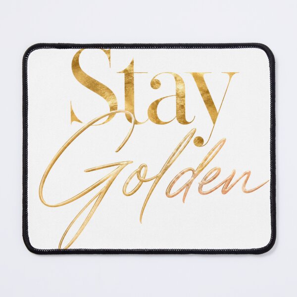 Item preview, Stay Golden Luxury Gold Typography Sticker designed and sold by ModernMoodCo.