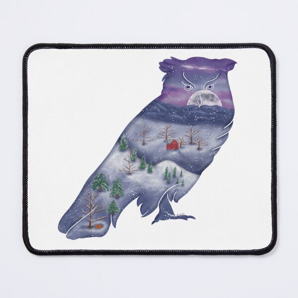 Item preview, Blueridge Owl in Deep Blue (Quiet Magic of Nature Winter Series) designed and sold by Winooski Designs.