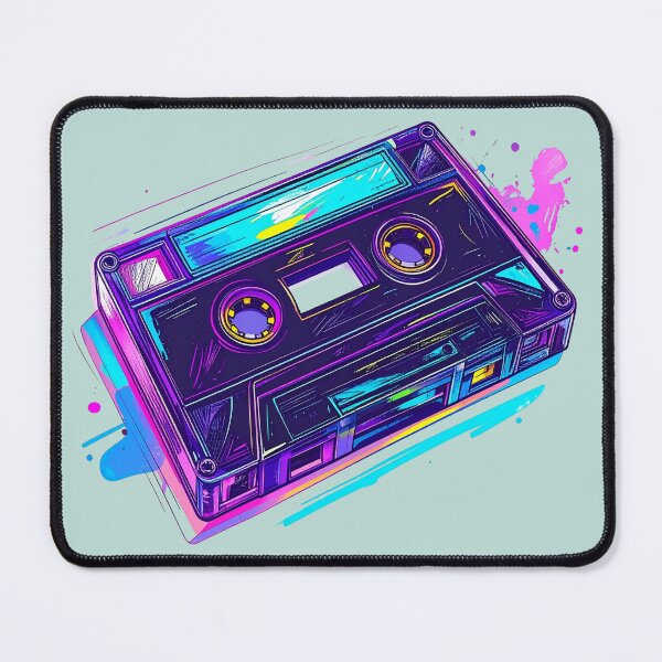 Item preview, Mixtape cassette in bright neon colors designed and sold by LiskoDesign.