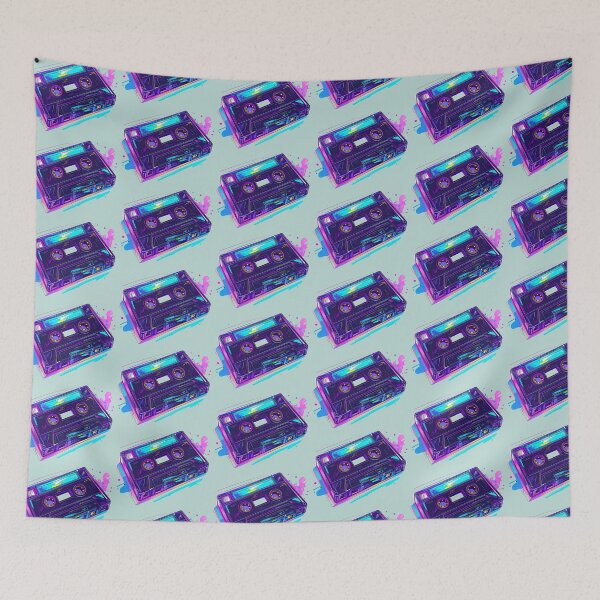 Item preview, Mixtape cassette in bright neon colors designed and sold by LiskoDesign.
