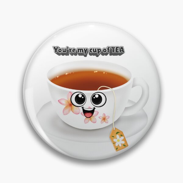 Item preview, You're My Cup of Tea Sticker – Cute Romantic Tea Lover Quote, Floral Teacup Illustration, Friendship Gift designed and sold by Pandey14.