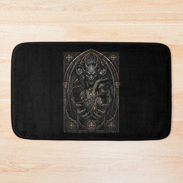 Item preview, Dark Gargoyle with Claws — Golden Gothic Stained Glass designed and sold by David Mateo ArtWorks.