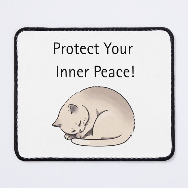 Artikelvorschau, Protect Your Inner Peace – cute sleeping cat entworfen und verkauft von CreationSpace3005.