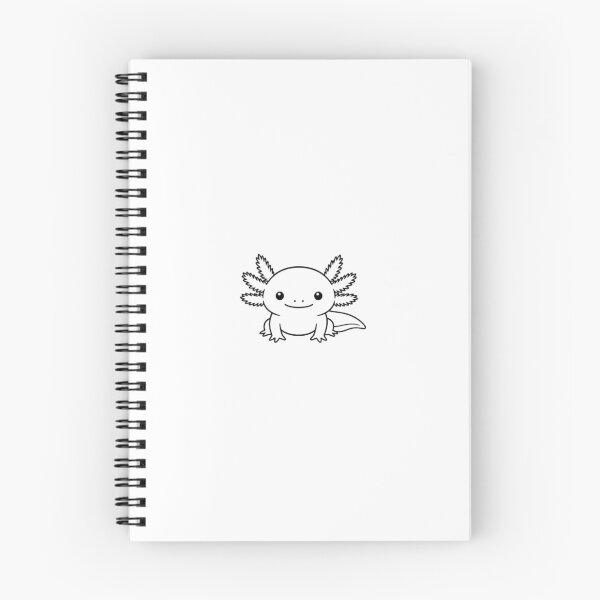 Item preview, Cute Axolotl - Kawaii Smiling Salamander - Minimalist Line Art designed and sold by GoknackifyWear.