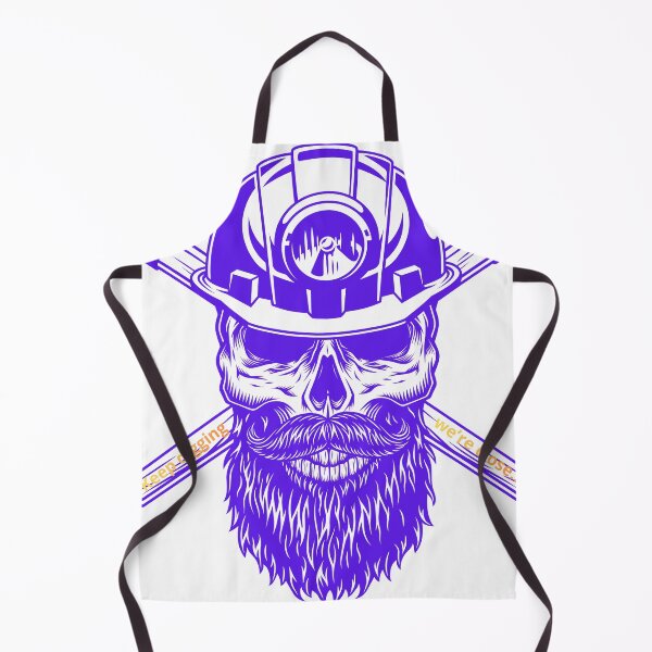 Item preview, Miner skull with helmet and beard designed and sold by HappyDoodle11.