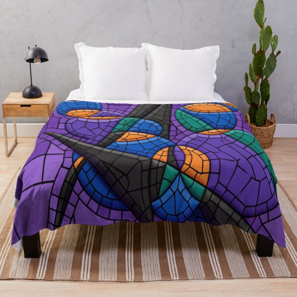 Item preview, symbols dark C tile mosaic colorful geometric abstract design designed and sold by SmashingDeals.