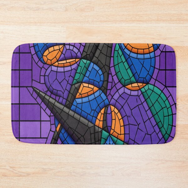 Item preview, symbols dark C tile mosaic colorful geometric abstract design designed and sold by SmashingDeals.