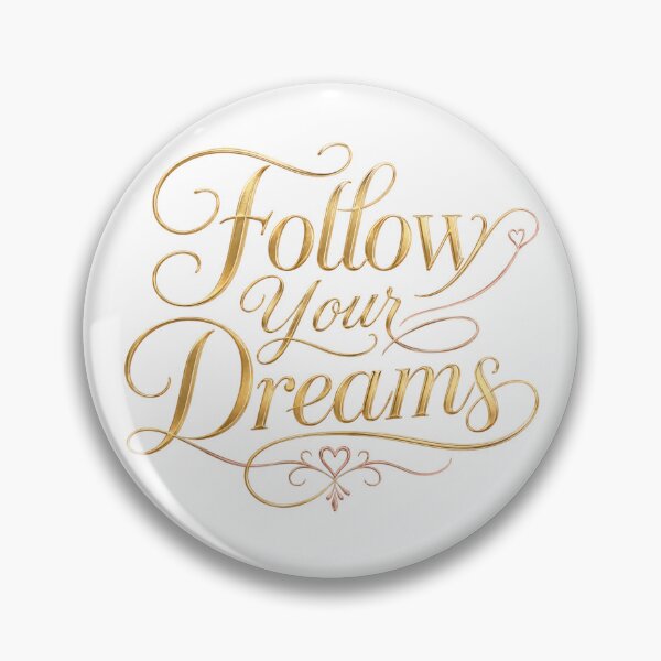 Item preview, Follow Your Dreams Luxury Gold Quote Sticker designed and sold by ModernMoodCo.