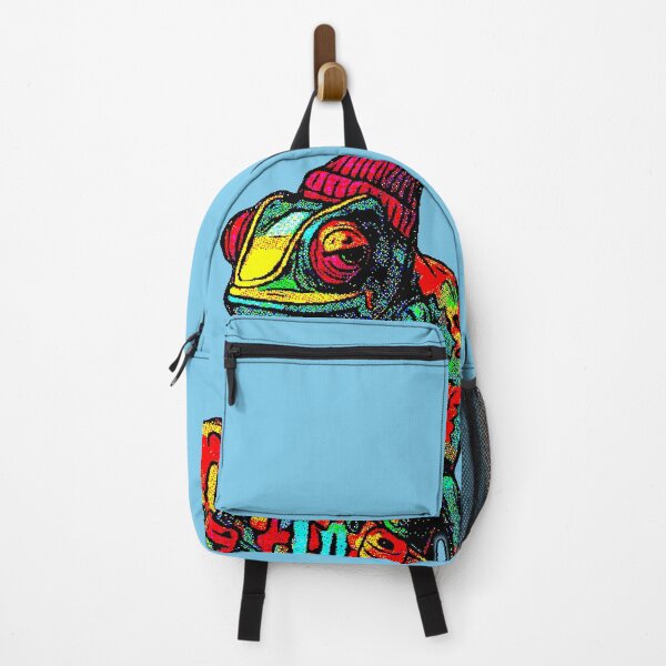 Item preview, Chameleon Skater Psychedelic Beanie Pixel Art designed and sold by AstronautMerch.