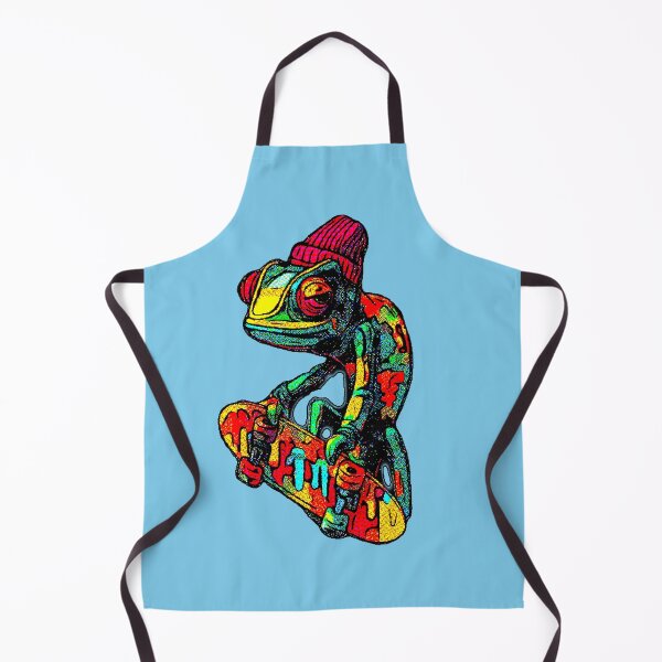 Item preview, Chameleon Skater Psychedelic Beanie Pixel Art designed and sold by AstronautMerch.