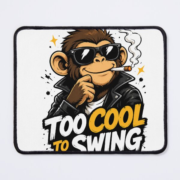 Item preview, Too Cool To Swing Funny Monkey designed and sold by BagFactoryUK.