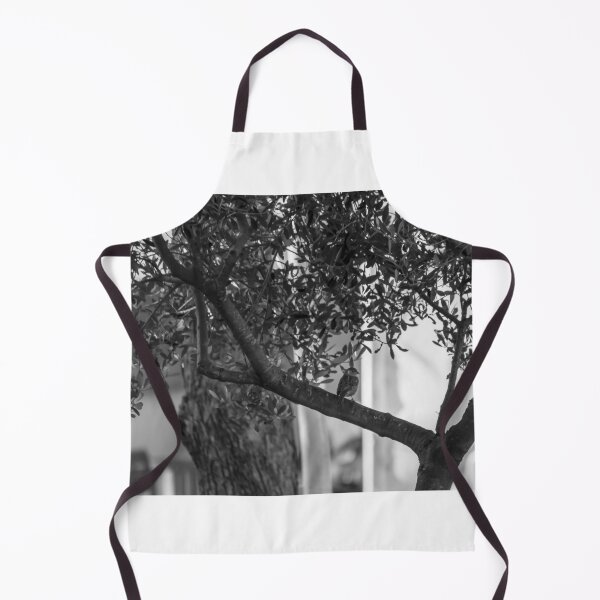 Item preview, Small Bird Perched On Tree Branch In Quiet Black And White Urban Garden designed and sold by Nmallia.