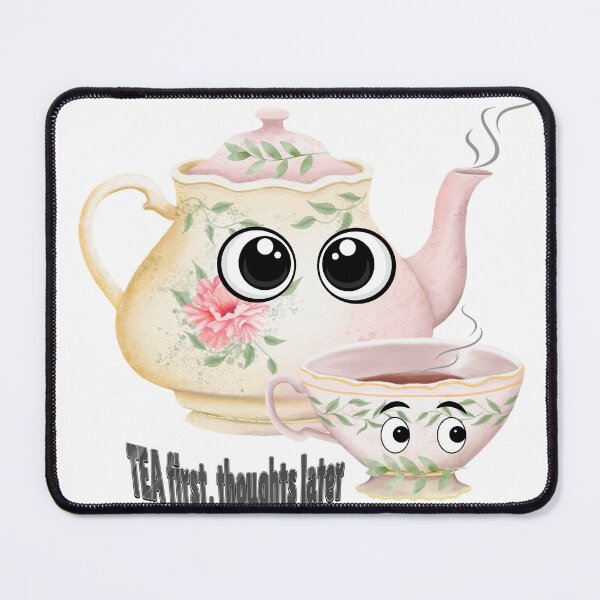 Item preview, Tea First, Thoughts Later Sticker – Funny Tea Lover Quote, Vintage Floral Teapot & Teacup Illustration designed and sold by Pandey14.