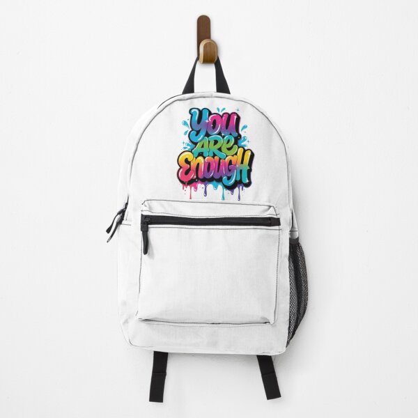 Item preview, You Are Enough Colorful Motivational Typography Design designed and sold by ExploreAura Studio.